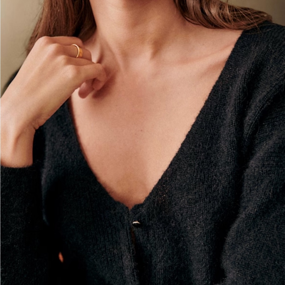La Maille Sezane “Barry” Cardigan Sweater, Size Small